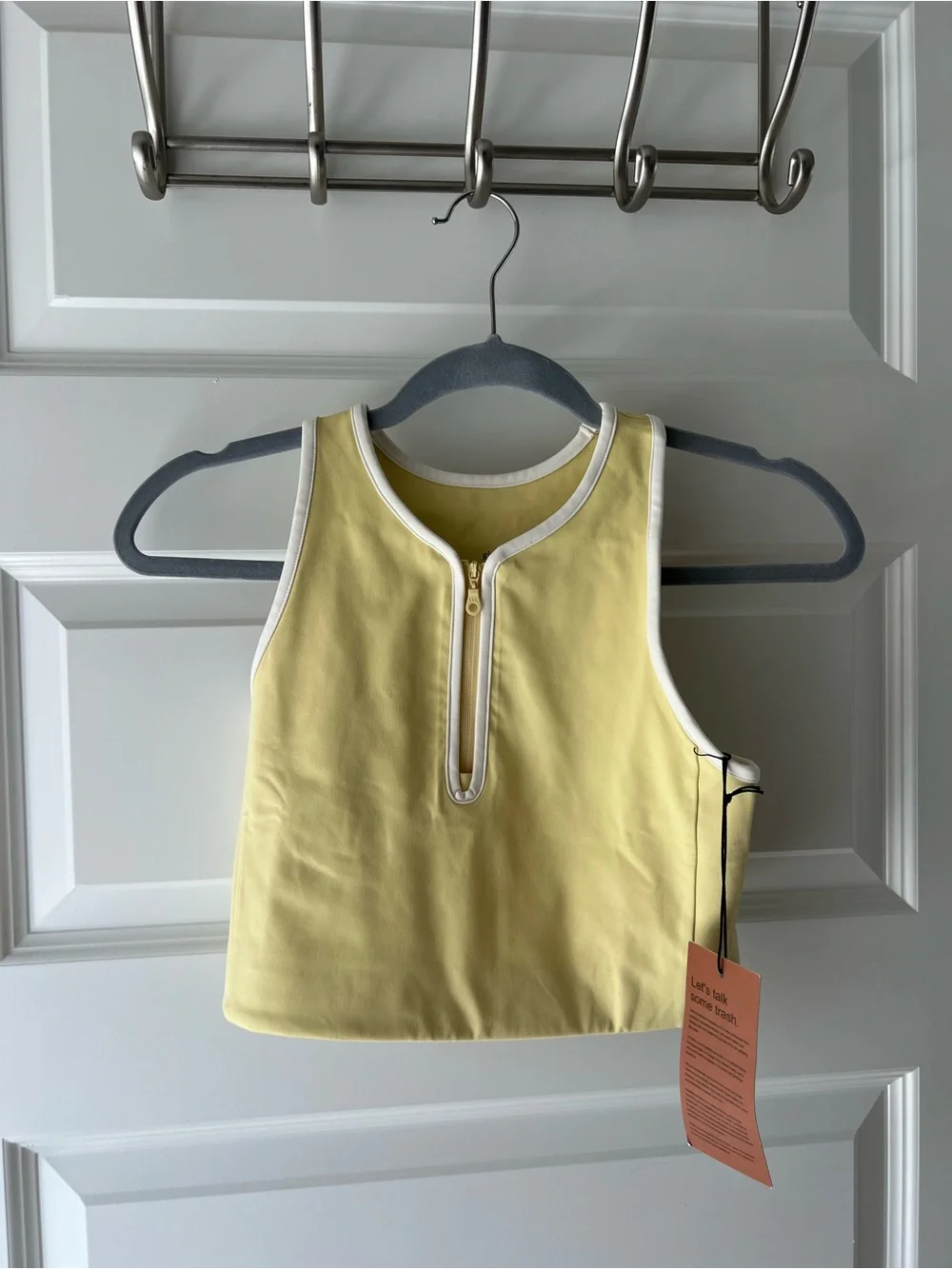 girlfriend collective zipper crop top sports bra - Picture 1 of 4